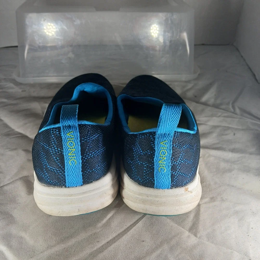 Vionic Hydra Slip On Sneakers 6 Navy‎ Blue Mesh Orthotic Walking Shoes ASR1288